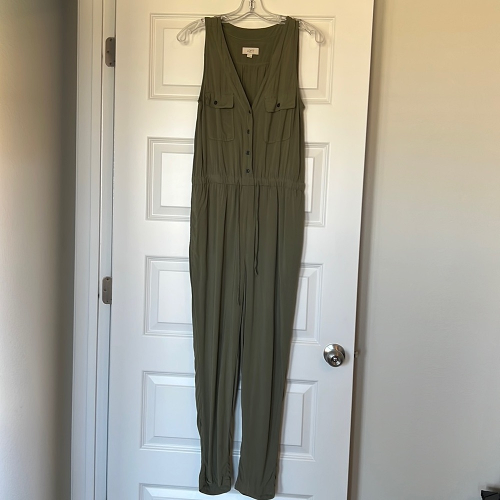 Loft green jumpsuit